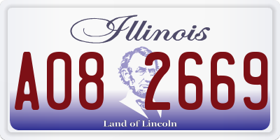 IL license plate A082669