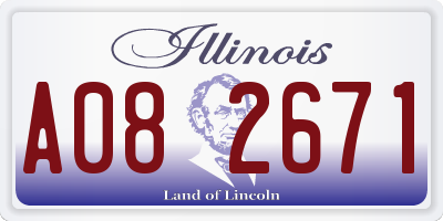 IL license plate A082671