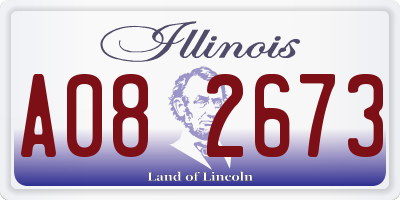 IL license plate A082673