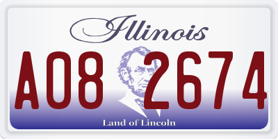 IL license plate A082674