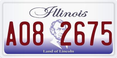 IL license plate A082675