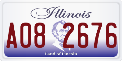 IL license plate A082676