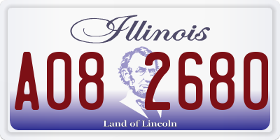 IL license plate A082680