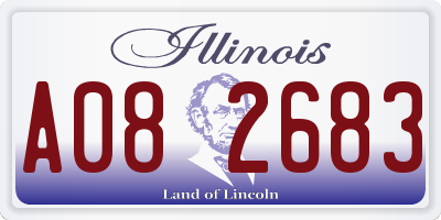 IL license plate A082683