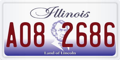 IL license plate A082686