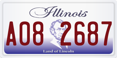 IL license plate A082687
