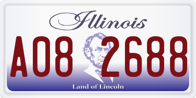IL license plate A082688