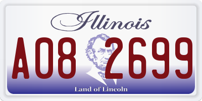 IL license plate A082699