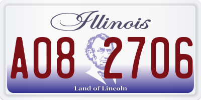 IL license plate A082706