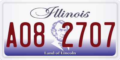 IL license plate A082707