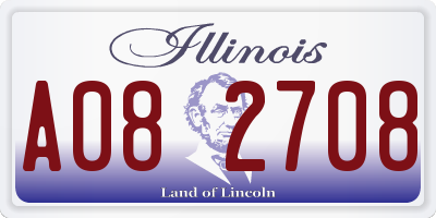 IL license plate A082708