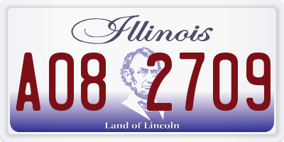 IL license plate A082709