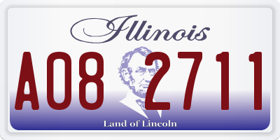 IL license plate A082711