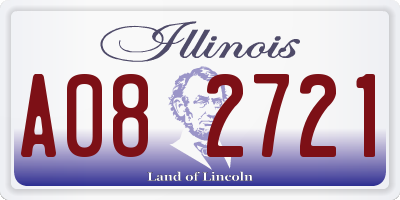 IL license plate A082721