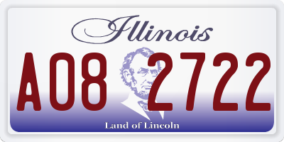 IL license plate A082722