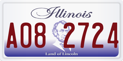 IL license plate A082724