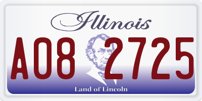 IL license plate A082725