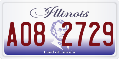 IL license plate A082729