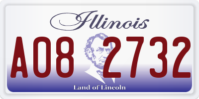 IL license plate A082732