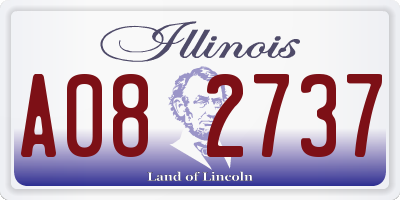 IL license plate A082737