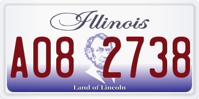 IL license plate A082738