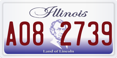 IL license plate A082739