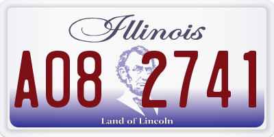 IL license plate A082741
