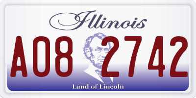 IL license plate A082742