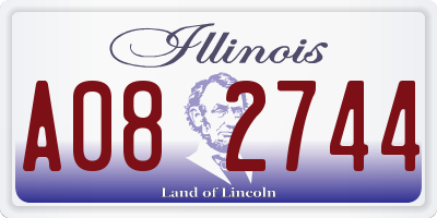 IL license plate A082744