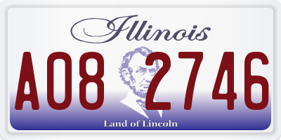 IL license plate A082746