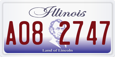 IL license plate A082747