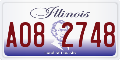 IL license plate A082748
