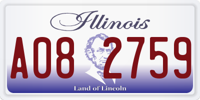 IL license plate A082759