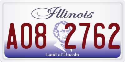 IL license plate A082762