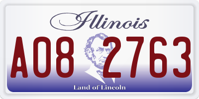 IL license plate A082763