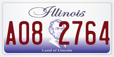 IL license plate A082764