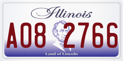 IL license plate A082766
