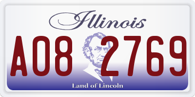 IL license plate A082769