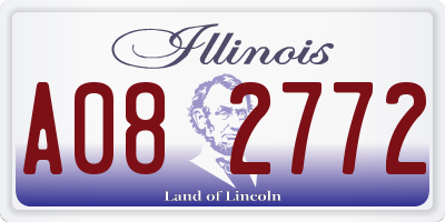 IL license plate A082772