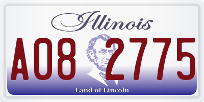 IL license plate A082775