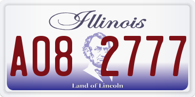 IL license plate A082777