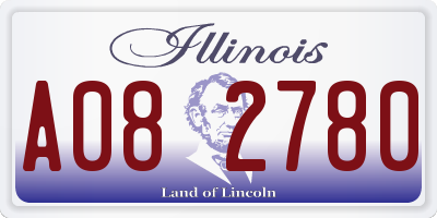 IL license plate A082780