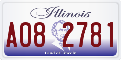 IL license plate A082781