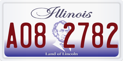 IL license plate A082782