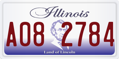IL license plate A082784