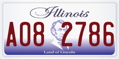 IL license plate A082786