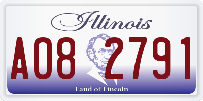 IL license plate A082791