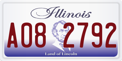 IL license plate A082792