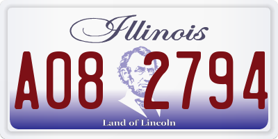 IL license plate A082794