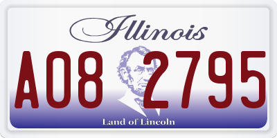IL license plate A082795